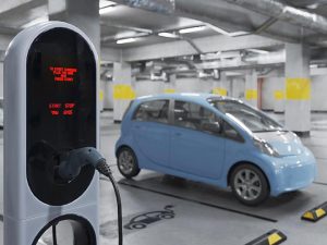 Elektromobilität, E-Auto an Ladesäule