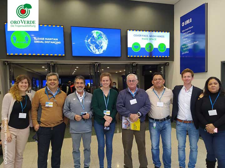 Ineke Naendrup (Bildmitte) mit dem Team von OroVerde und der Partnerorganisationen Fundación Defensores de la Naturaleza und Heifer Guatemala