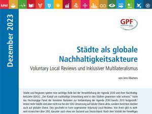 GPF-Hintergrundpapier Städte als globale Nachhaltigkeitsakteure