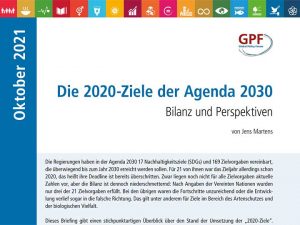 Die 2020-Ziele der Agenda 2030