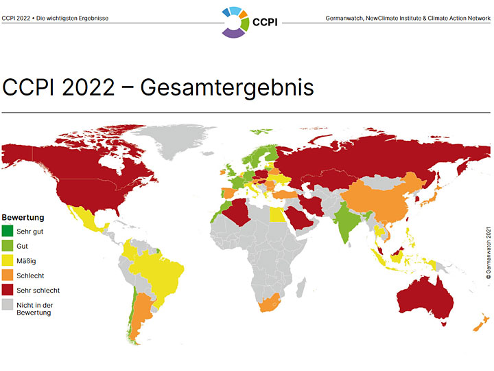 Neue Ergebnisse des KlimaschutzIndex Stiftung Umwelt und Entwicklung