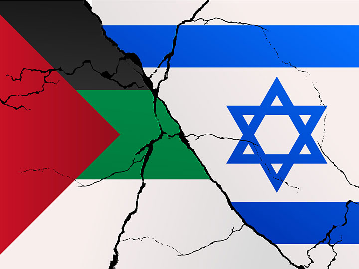Flaggen Palästina & Israel