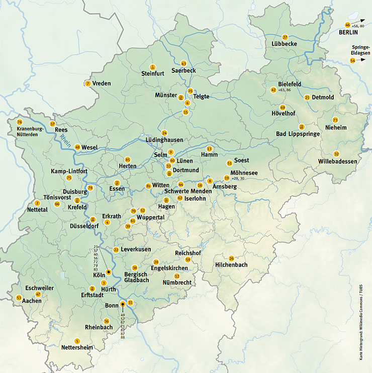 NRW-Karte BNE-Akteure